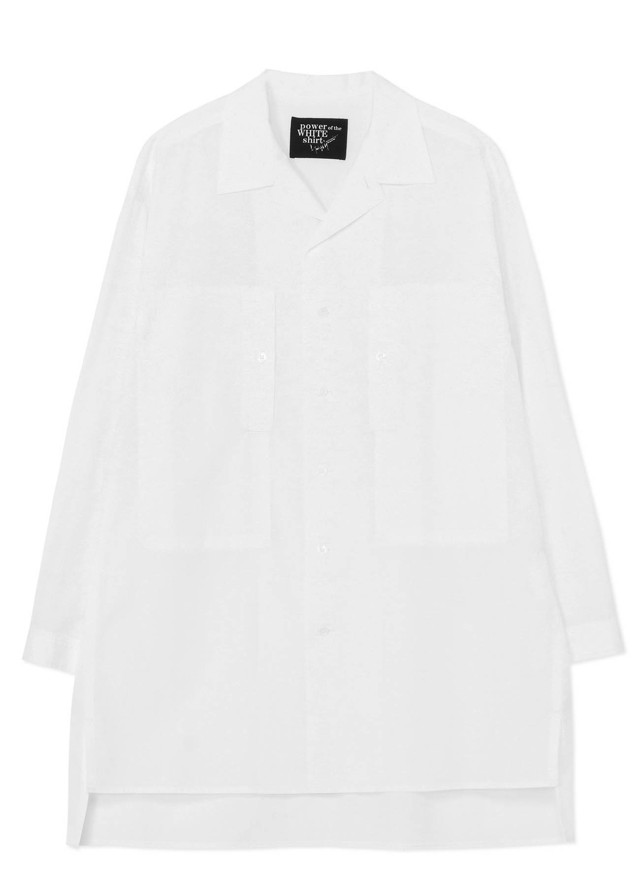 OPEN COLLAR SHIRT WITH DOUBLE CHEST POCKETS