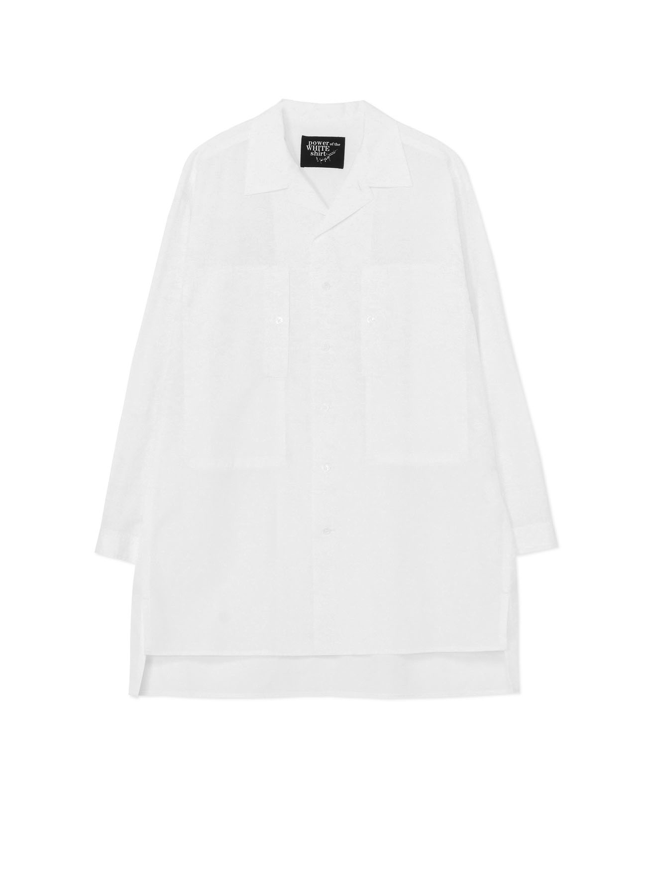 OPEN COLLAR SHIRT WITH DOUBLE CHEST POCKETS