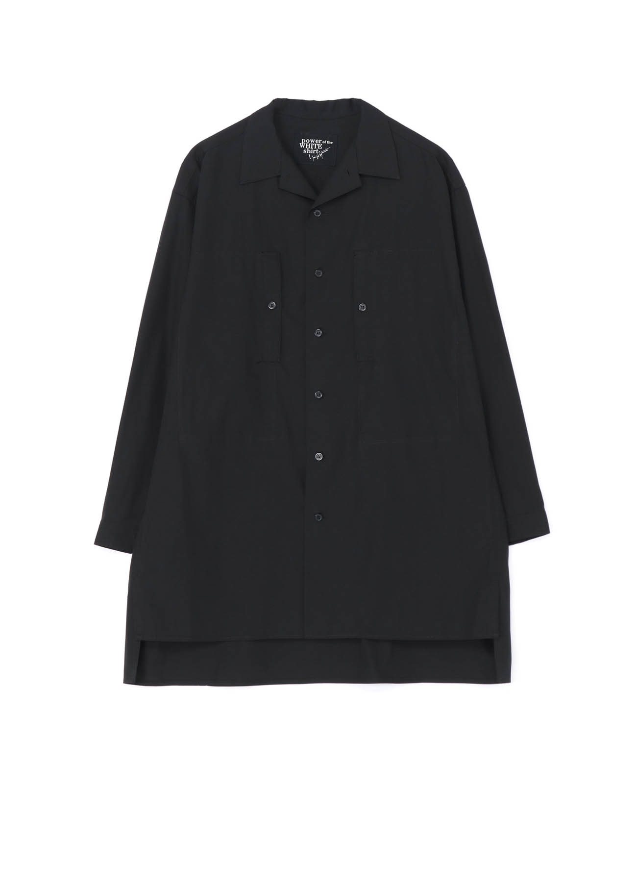 OPEN COLLAR SHIRT WITH DOUBLE CHEST POCKETS